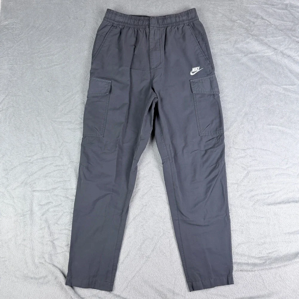 Nike Sportswear Utility Cargo Pants Elastic Waist Tapered Black Mens Medium